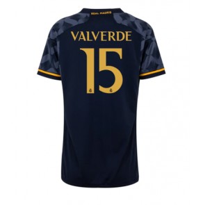 Real Madrid Federico Valverde #15 Replica Away Stadium Shirt for Women 2023-24 Short Sleeve